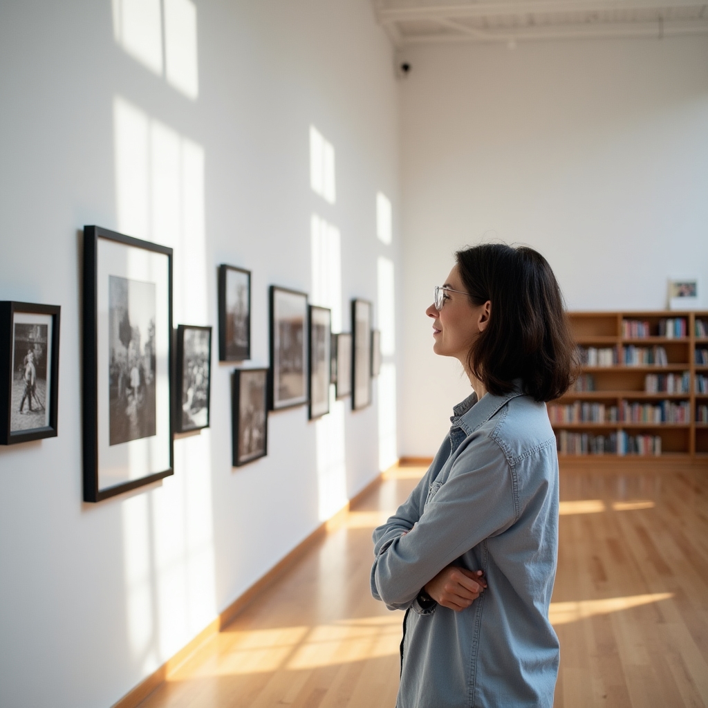 Wystawa plastyczna w lokalnej galerii sztuki